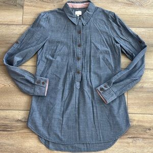 Anthropologie 9.HI5. S’CL Denim Button Down Blouse